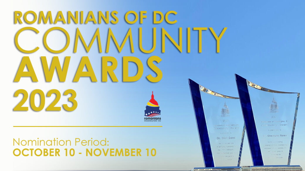 Call for Nominations for the 2023 Romanians of DC Community Awards